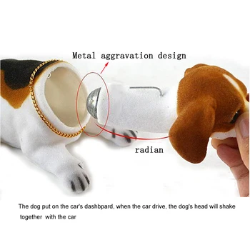 Drăguț Câine Masina Ornament Tremura Capul De Păpușă Mașină De Decoratiuni Interioare Cu Pad Antialunecare Auto De Bord Ornamente Accesorii