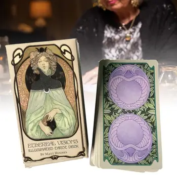 80 Eteric Viziuni Iluminate Tarot Tarot Carduri Potrivite Pentru Card De Începători Și Entuziaști, Nu Este Ușor Să Rid Și Reutilizarea