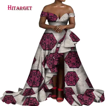 2020 Nou African Print Sexy de Seara Lungi Rochie de Dashiki Africane Rochii de Partid pentru Femei Africane Haine Rochii fara Bretele WY7229