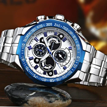 Top Brand de Lux WWOOR Bărbați Ceasuri 30m Impermeabil Cuarț Ceas Sport Barbati din Oțel Inoxidabil Ceas de sex Masculin Casual Militare Ceas de mână