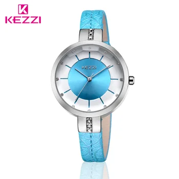 KEZZI Brand Cadran Mare Femei Ceasuri Doamnelor Cristal Rochie din Piele Încheietura mîinii ceas de sex Feminin Ceas relogio feminino horloges vrouwen Petrecere