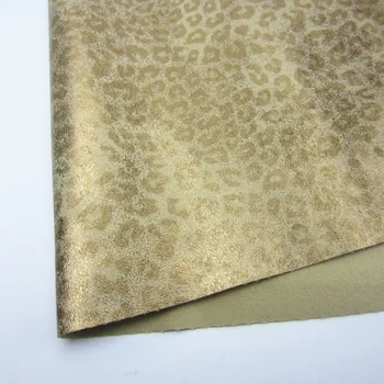 30x135cm Rola de Aur Leopard Faux din Piele Sintetica Material Pentru Genți de mână, Pantofi, Cercei Arcuri DIY Decration CN287