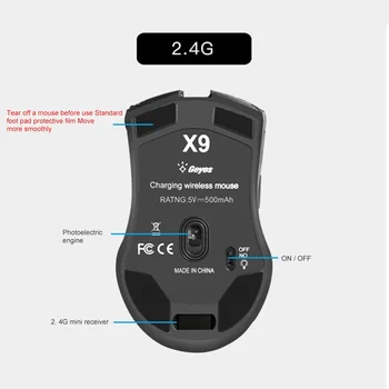 LED Mouse de Calculator Optic Wireless Mouse de Calculator – Forma Confortabil cu USB Unificarea Receptor