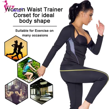 SEXYWG Saună Fierbinte Sudoare Fermoar Tricou Femei Neopren Antrenament de Fitness Yoga Vesta Topuri Rezervor Burta Body Shaper Wiast Antrenor Shapewear