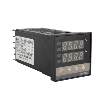 ELEG-Digital PID Controler de Temperatura Kit Dual Display Digital REX C100 Termostat + 40Da Releu SSR+ K Tip Senzor Sonda