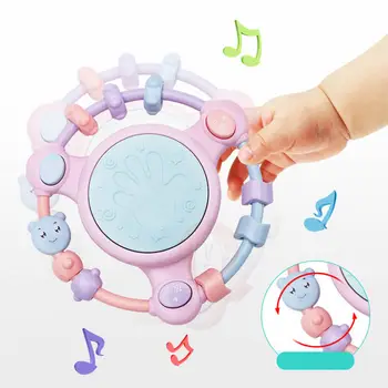 Copil a CONDUS cu Tambur Jucarii 0-12 Luni, Copilul Sunătoare Muzica de Învățământ Devreme Copil Jucărie de Învățare de Dezvoltare Magic Parte Bate Toba