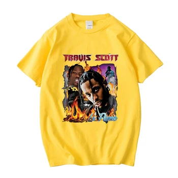 Travis Scott ASTROWORLD T-SHIRT Astroworld T Shirt Tee de Imprimare tricou Hip Hop Tee Tricou NEW SOSIRE Bumbac streetwear
