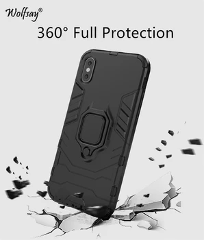 Pentru Huawei Y9 2018 Caz rezistent la Socuri Armura Silicon Capacul Greu PC Telefon Caz Pentru Huawei Y9 2018 husa de Protectie Pentru Huawei Y9 2018