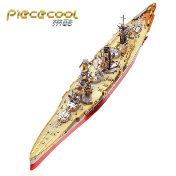 2019 Piececool Barca modele 3D Metal Nano Puzzle FUSO Battleship Model 3D DIY Kituri de Tăiere cu Laser Model Puzzle Jucării pentru Copii