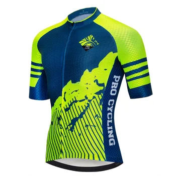 Geeklion Curse De Fitness Echipa De Ciclism Jersey Respirabil Pro Fit Galben Fluorescent Bicicleta Îmbrăcăminte De Vară Ciclist Etanșeitate Tricou
