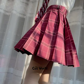 [Hua Sha] Fată de Vară Talie Mare Plisate Fuste Carouri Femei Rochie Pentru JK Uniformă de Școală Elevii Haine