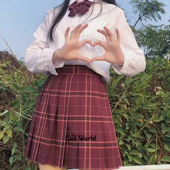 [Hua Sha] Fată de Vară Talie Mare Plisate Fuste Carouri Femei Rochie Pentru JK Uniformă de Școală Elevii Haine