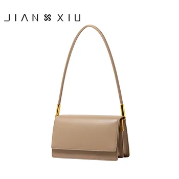 JIANXIU Brand Split din Piele Geantă de mână pentru Femei de Moda Saci de Messenger 2021 Dublu Curea de Umăr Design Geanta Crossbody Mici de 3 Culori