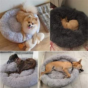 Pufos calm plus de câine pat de pluș gogoasa de companie drăguț pat sac de dormit canisa canapea extensibilă mijlocii caine mare cat de cat moale perna de pe canapea
