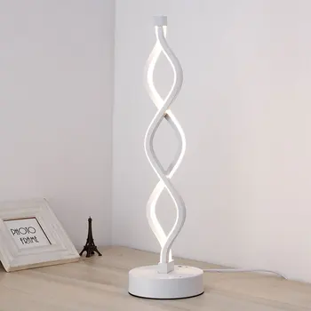 Creative Moderne de Masă LED Light Design Spirală Acril Art Lămpi de Masă Pentru Dormitor Lampă de Noptieră Decor corp de Iluminat DA