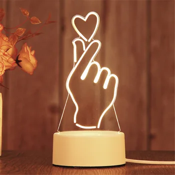 Cadou creativ 3D tridimensional lumina de noapte led decor mică lampă de masă cadou de ziua cabinet de lumină