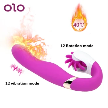 OLO G Spot Vibrator Încălzire Rotație Oral Limba Lins Jucarii Sexuale Pentru Femei Stimulator Clitoris sex Feminin Masturbator Produse pentru Sex