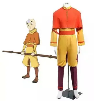 Filmul Avatar The Last Airbender Avatar Aang cosplay costum Uniforma costum de Halloween pentru barbati adulti pot personalizate