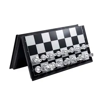 25/32cm Medieval Set de Șah Șah 32 De Aur, de Argint, Piese de Sah Magnetice Tabla de Joc de Șah Figura Seturi Szachy Checker Cu Cutie
