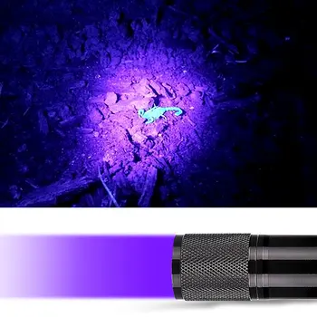 CLAITE U01 9 LED-uri Lumina Violet Multifuncțională Lanterne UV, Lanterna LED-uri Fluorescență Pen AAA de Iluminat Portabile