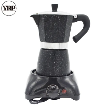 YRPcoffee filtru moka pot roșu negru 6cups espresso portabil barista instrumente de accesorii de bucătărie ibric de cafea filtru, ceainic portabil