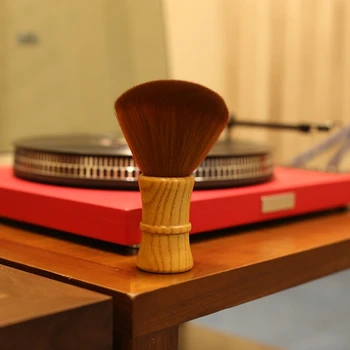 Mâner de lemn Perie Praf placă Turnantă disc de Vinil LP de Curățare Anti-Static Aspirator Perie pentru CD-Longplay Player Curat