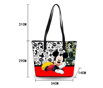 Disney Mickey mouse scutec Sac de Umăr Desene animate doamna Tote sac Mare Capacitate Femei sac impermeabil de moda, de călătorie de mână geantă de plajă