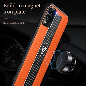 Pentru Xiaomi Mi10 Lite Caz De Silicon Rezistent La Șocuri Bara De Metal Magnetic Din Piele Capacul Din Spate Xiomi Mi Nota 10 Lite Pro M10 Cazuri De Telefon