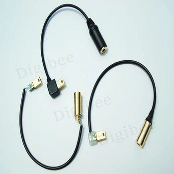 1buc Placat cu Aur 3.5 mm Audio de sex Feminin Jack să 10Pin Mini USB Cablu Adaptor Pentru GoPro Hero 3 3+ 4 Camera de Înregistrare de Cablu pentru Microfon