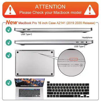 SUA / UE Introduce Versiunea TPU Keyboard Cover pentru Apple MacBook Pro 16 inch 2020 2019 A2141 Piele Tastatură Film Protector