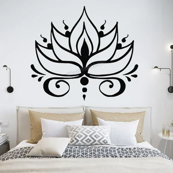 Mandala Perete Decal Floare de Lotus studio de Yoga decor Autocolant de Perete Acasă Decorare Dormitor Tapet de Vinil de Artă Decal Murală B320