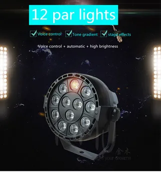 Noul LED tv cu Par 12x3W RGBW Iluminat Profesional LED Lumini de Scena Efect DMX512 Master-Slave DJ Disco Party