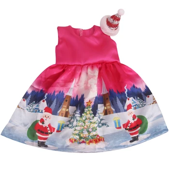 18 Inch American Doll Fete Haine de Crăciun Fulg de nea Rochie+Pălărie Nou-născut Fusta Jucarii pentru Copii Accesorii se potrivesc 43 Cm papusa Băiat c822
