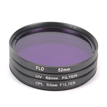 3pcs/lot 49MM 52MM 55MM 58MM 62MM 67MM 72MM 77MM CPL+Lentile FLD Set de filtre cu Sac Pentru Tun Nikon Sony Pentax Lentilă aparat de Fotografiat