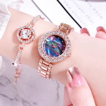 Lux Simplu Moda Ceasuri pentru Femei Brățară de Aur Elegant Inoxidabil SteelLadies Cuarț Încheietura Ceas Ceas Ceas de mână Rochie