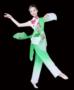 Femei și fete Yangge dans Clasic costume elegante cântec costume pentru adulti fan Chinez dans național de dans de performanță de îmbrăcăminte