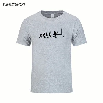Evoluția Jucător De Squash Amuzant Tipărite Mens T-Shirt Cadou De Moda De Vara Scurte SleeveT Tricouri Îmbrăcăminte De Brand Teuri De Sus