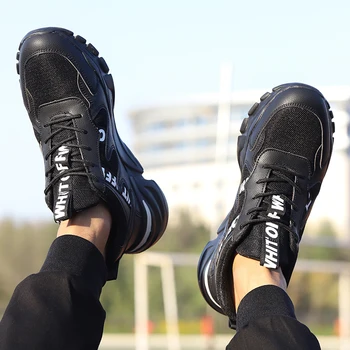 Siguranță Pantofi Cizme Puncție-Dovada Pantofi De Lucru Rezistenta La Compresiune Rezistente La Uzură Bocanci Moale Respirabil