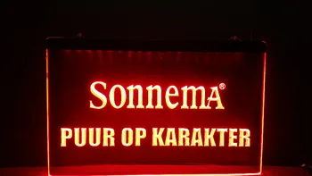 SONNEMA PUUR OP KARAKTER 3 dimensiune Acasă Decor Decor de Perete de Bere NR Bar, Pub, Club CONDUS Lumina de Neon Semn