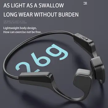 Conducție osoasă Căști fără Fir Bluetooth rezistent la apa Confortabil de Uzură Deschide Cârlig Ureche Greutate de Lumină Hands-free, Căști Sport