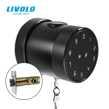 LIVOLO LVD-06 Inteligent Wifi fără Fir Rotund de Blocare, Amprenta Tastatura de Control, Operațiune Aplicație,5 Moduri de a Deschide Metode,Funcție de Cronometru