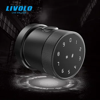 LIVOLO LVD-06 Inteligent Wifi fără Fir Rotund de Blocare, Amprenta Tastatura de Control, Operațiune Aplicație,5 Moduri de a Deschide Metode,Funcție de Cronometru