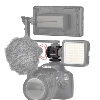 Aluminiu 3 Rece Pantof Camera Adaptor de Montare Video Accesoriu Triplu Cald Pantof Suport pentru Lumini, LED, Monitoare, Microfoane