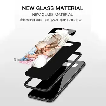 Fetita Femei Mama Caz Pentru Samsung Galaxy S20 Ultra S10 S10e 5G S9 S8 Plus Nota 10 9 Sticla Capac Telefon Caso