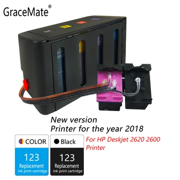GraceMate 123 CISS Cerneala Vrac Înlocuitor pentru Hp 123 pentru Deskjet 2620 2600 Imprimante 2018 Nouă Versiune Imprimanta