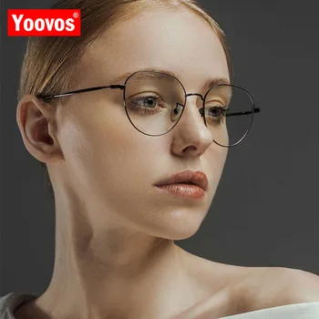 Yoovos 2021 Rama de Ochelari Retro Femei Ochelari Rame Rotunde Okulary Design de Brand Ochelari de Lumină Albastră Oglindă Gafas De Mujer