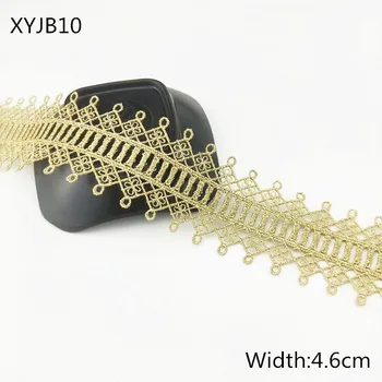 Zsbszc 2 metri dantelă de aur a crescut de frunze de floarea-soarelui DIY lolita îmbrăcăminte accesorii de cusut marginea asieta dantelă de nunta materialul XYJB06-XYJB10