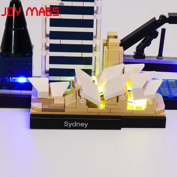 BUCURIA MAGS Numai Lumină Led-uri Kit Pentru 21032 Arhitectura Sydney Jucării Compatibil Cu 10676 (NU Include Modelul)