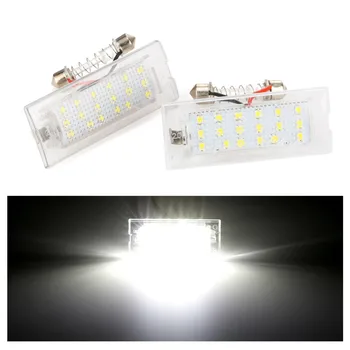 2 buc LED Numărul de Înmatriculare Lumina Alb CANbus Lampă 18 SMD 3528 Pentru BMW E53 X5 1999-2003 E83 X3 03-10 Erori