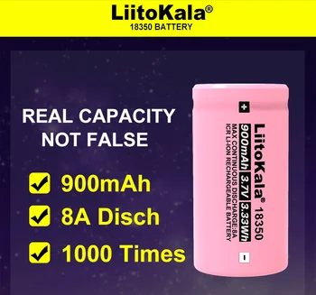 Liitokala Nou ICR 18350 900mAh de alimentare baterie reîncărcabilă baterie litiu 3.7 V 8A putere pentru E-țigară lanterna